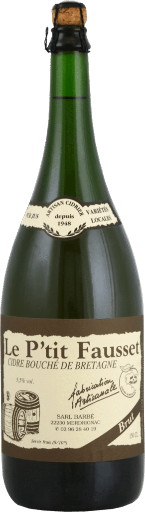 Bouteille de Cidre Brut de Bretagne Le P'tit Fausset 1,5 L