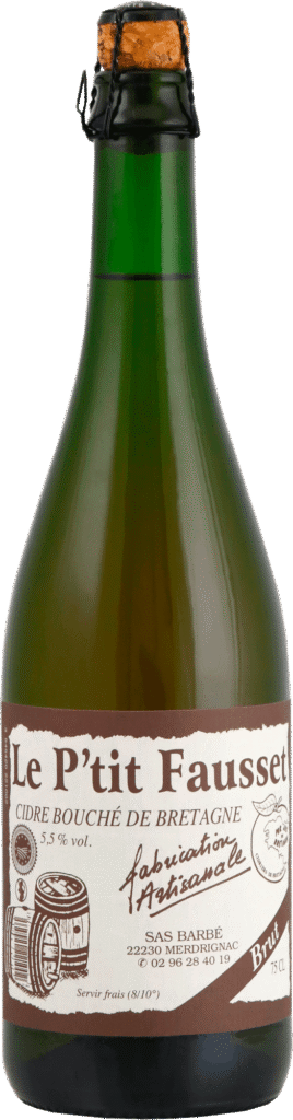 Bouteille de Cidre Brut de Bretagne Le P'tit Fausset 75 cl