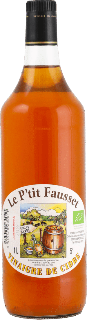 Bouteille de Vinaigre de Cidre Biologique Le P'tit Fausset 1 L