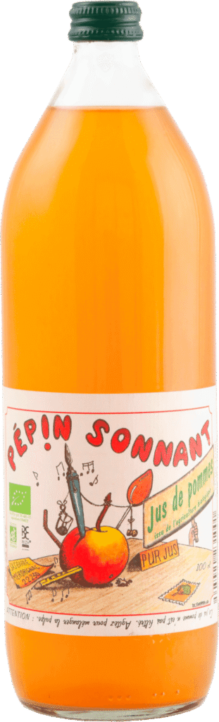 Bouteille de Jus de Pommes Biologique Pépin Sonnant 1 L