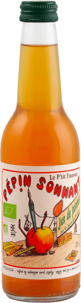 Bouteille de Jus de Pommes Biologique Pépin Sonnant 33 cl
